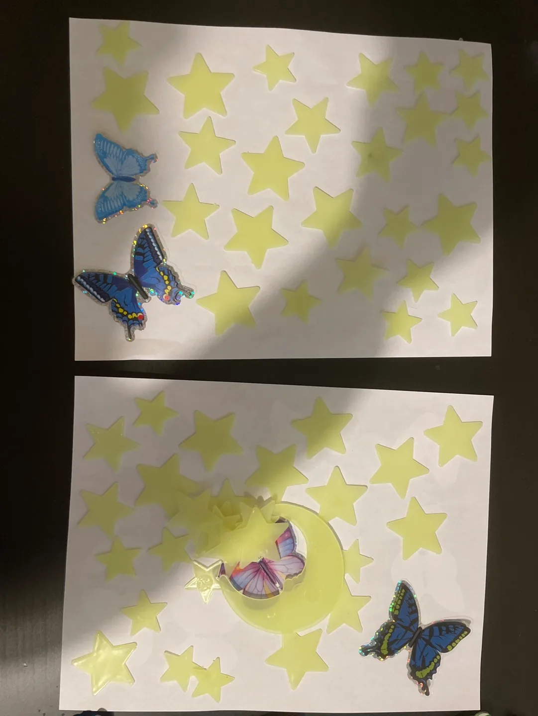 Glow in the Dark Stars and Butterflies Wall Decals thumbnail