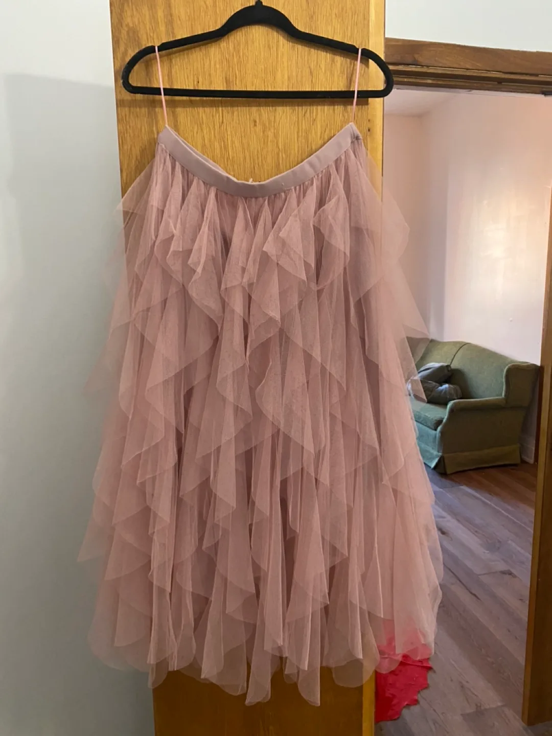 Papillon Layered Tulle Skirt in Blush Pink (Large) thumbnail