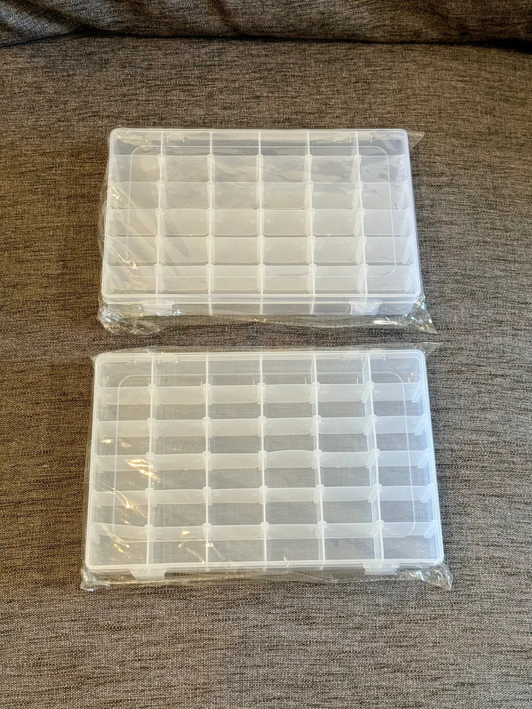 2 Pack 36 Grids Clear Plastic Organizer Box Container thumbnail