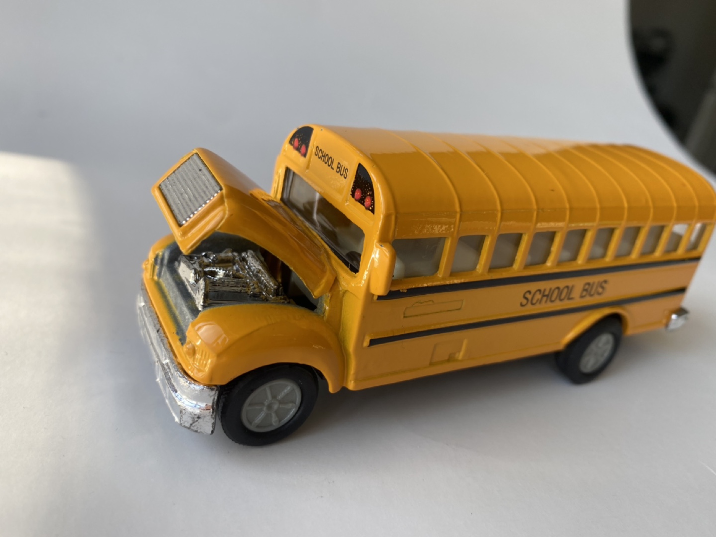Yellow School Bus Toy with Opening Hood - photo 4