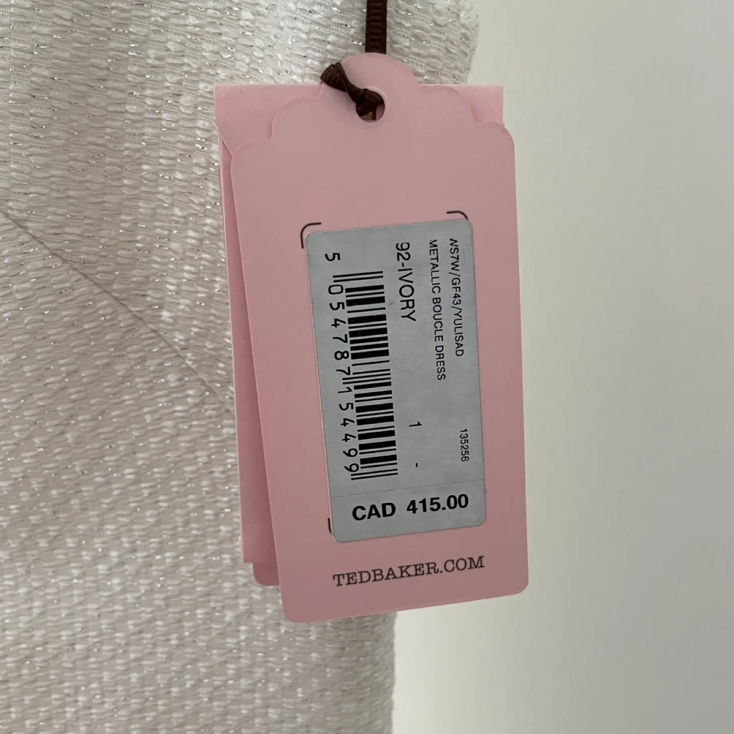 NWT Ted Baker Yulisad Metallic Boucle Dress (size 1) image indicator(6)