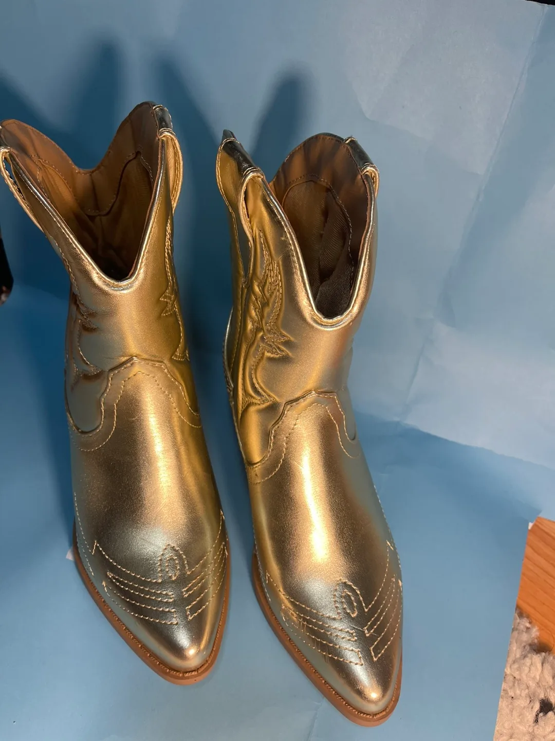 Soda Women's Gold Cowboy Boots thumbnail