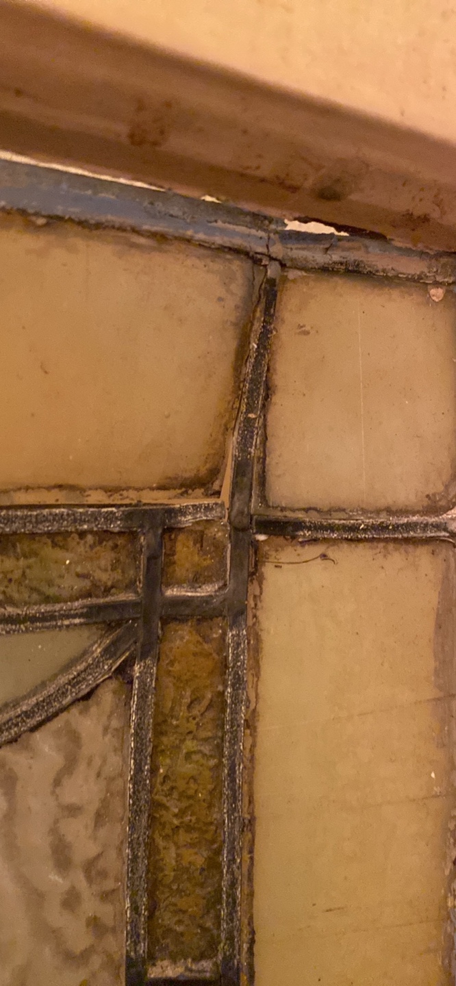 Antique Stained Glass Window fair condition - photo 2