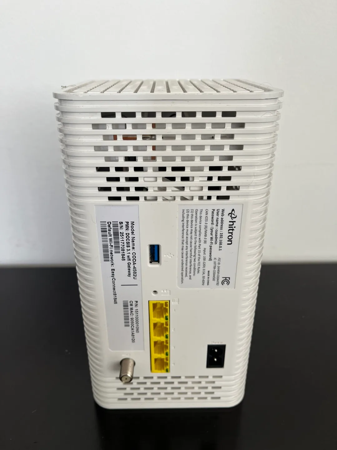 Hitron CODA-4582U WiFi Gateway image indicator(4)