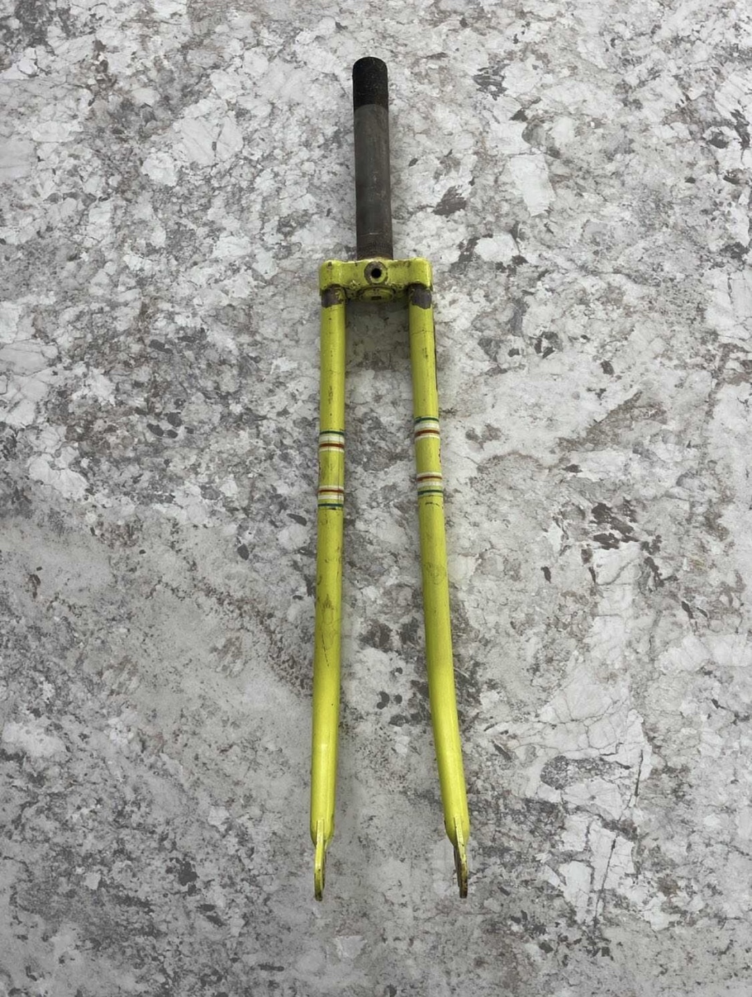 Vintage Yellow Bicycle Fork