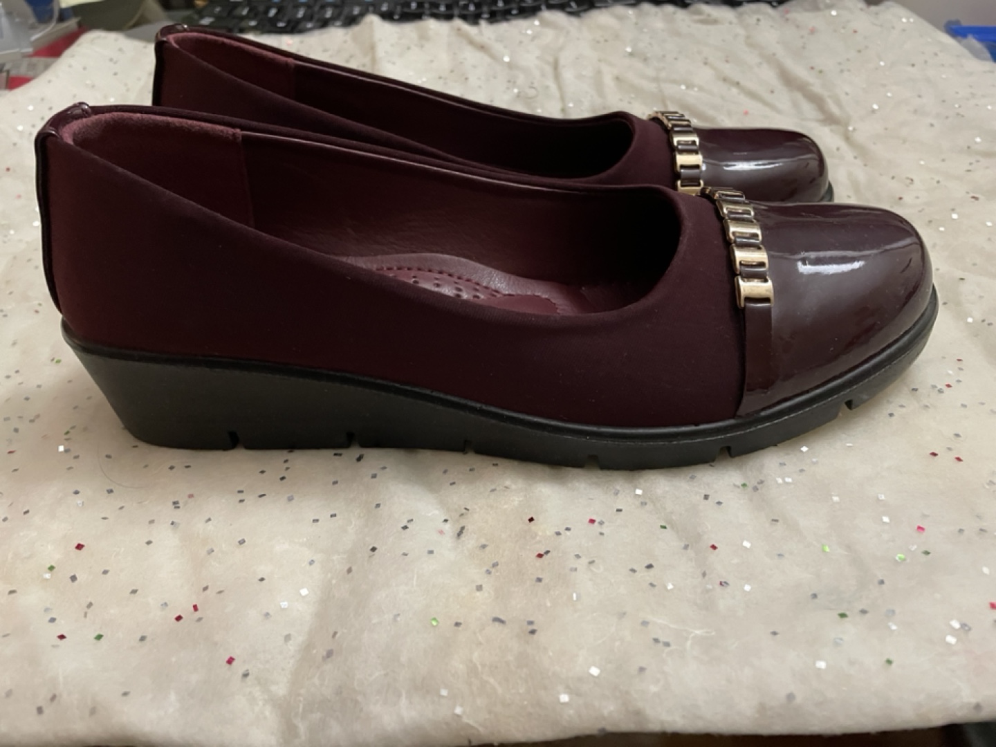 Burgundy and Black Shoes