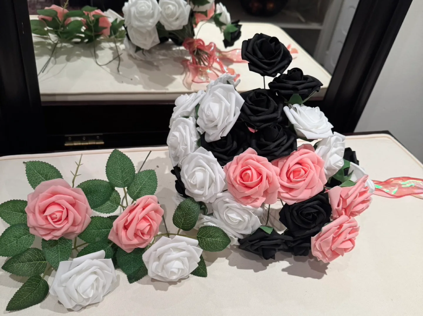 67 Artificial Roses 🌹 with 🍃 - thumbnail
