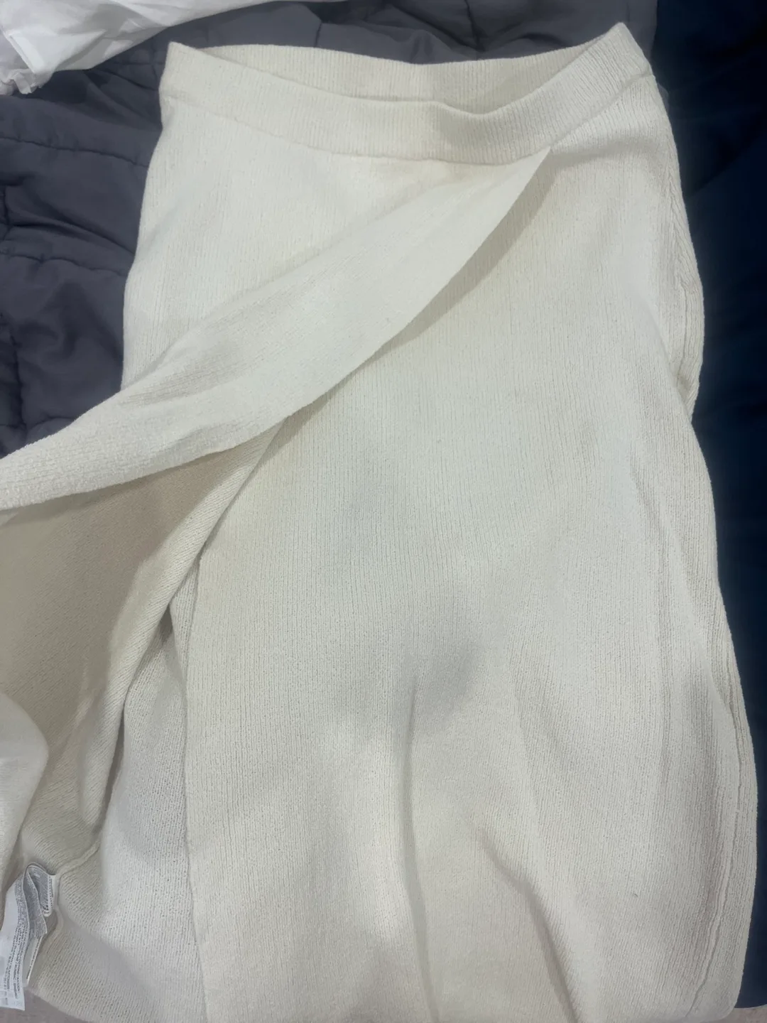 Mango White Knit Skirt image indicator(3)