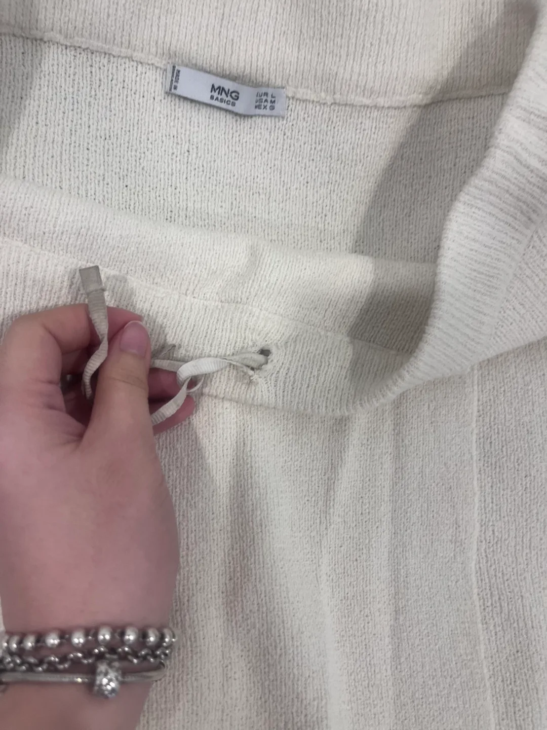 Mango White Knit Skirt image indicator(4)