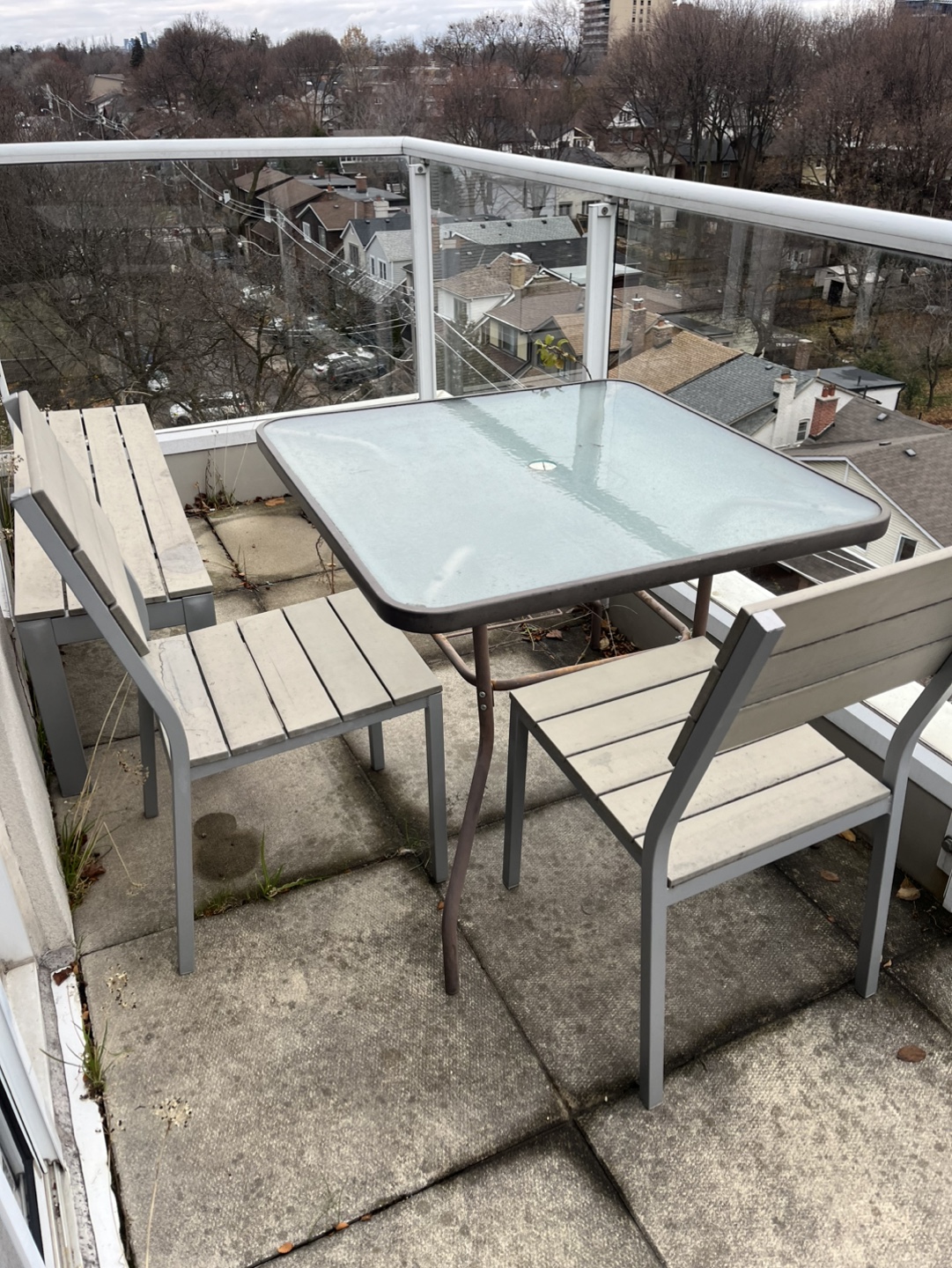 Patio Table and Chairs with Umbrella