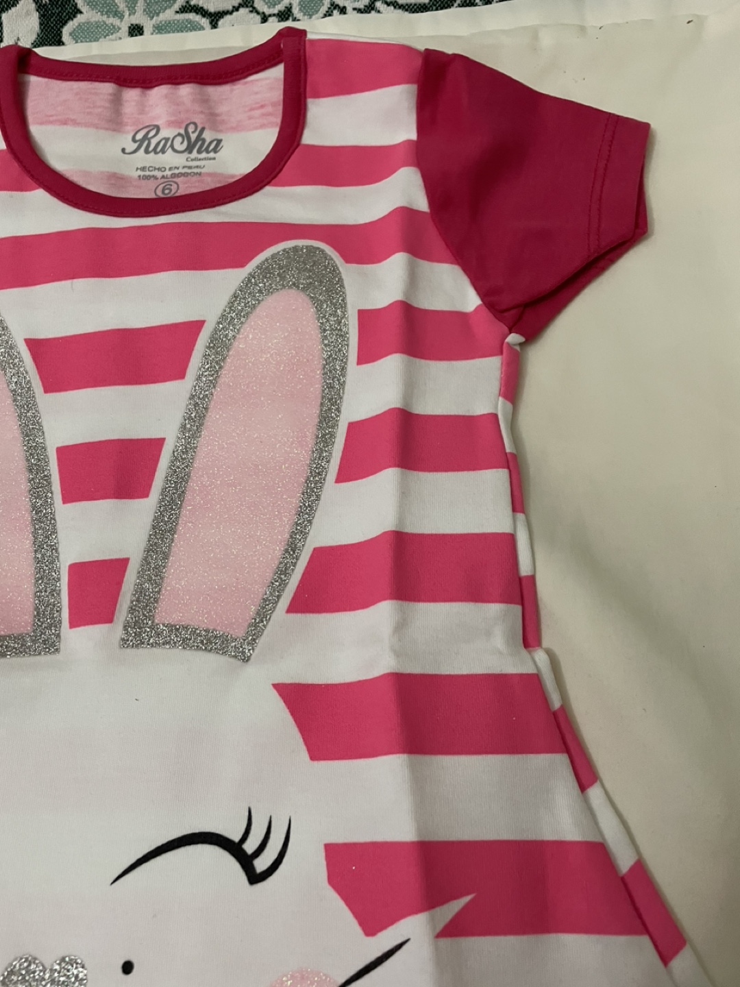 Pink and White Striped Bunny Dress - photo 2