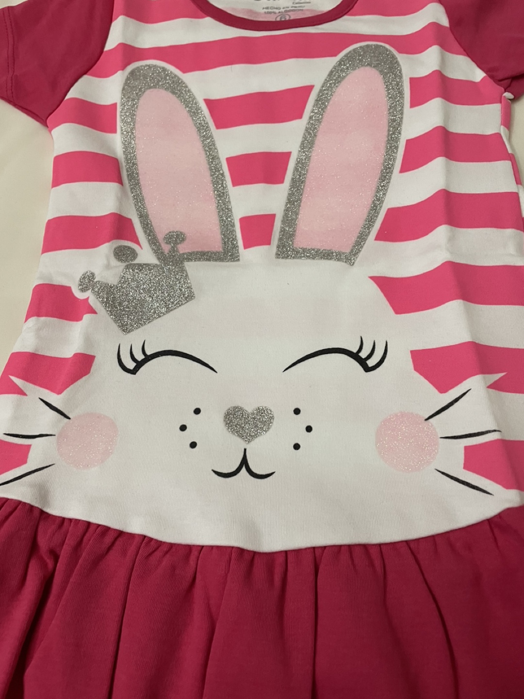 Pink and White Striped Bunny Dress - photo 3