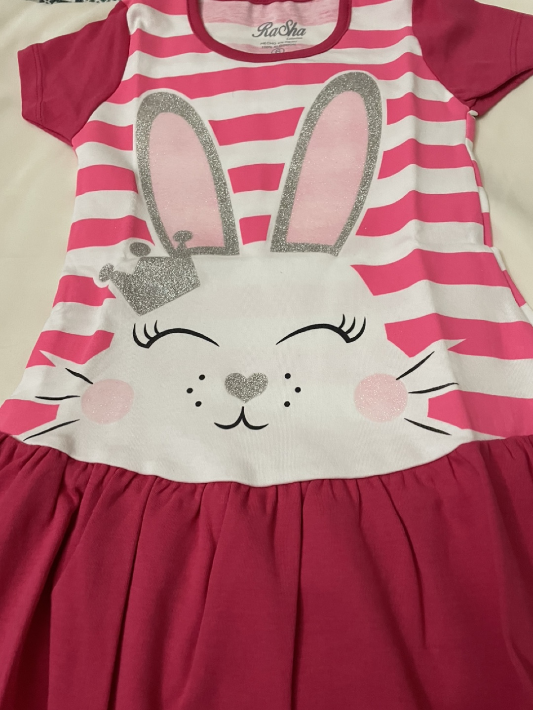 Pink and White Striped Bunny Dress - photo 5