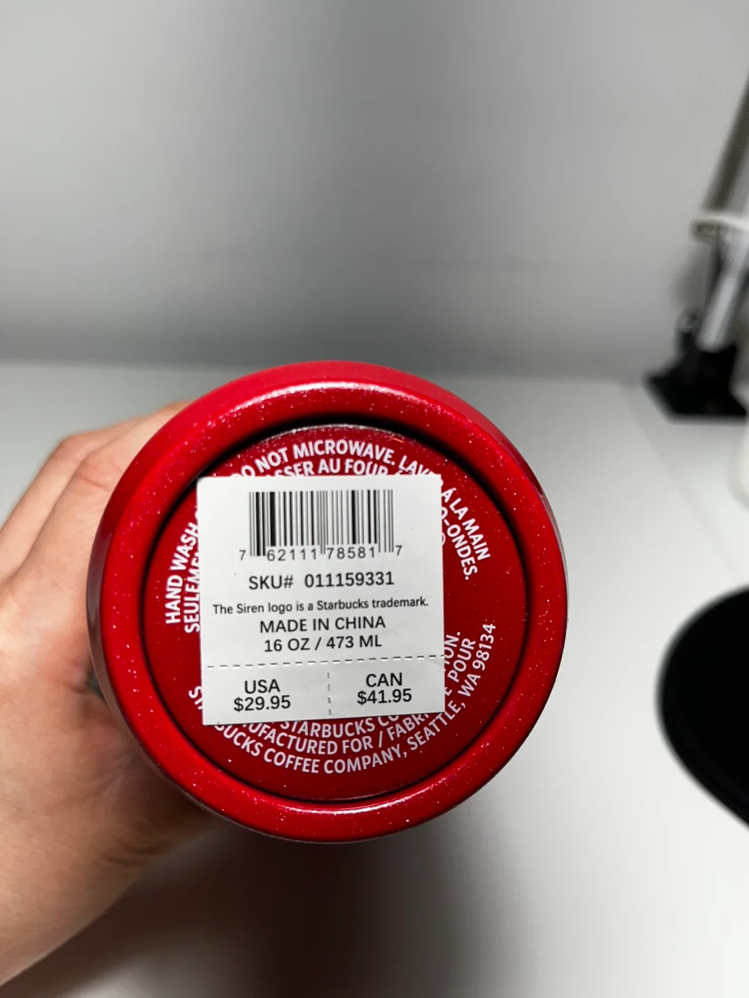 [New]Starbucks Tumbler Christmas Red Glitter image indicator(4)