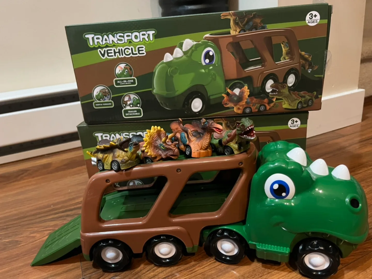 Dinosaur toy trucks set image indicator(4)