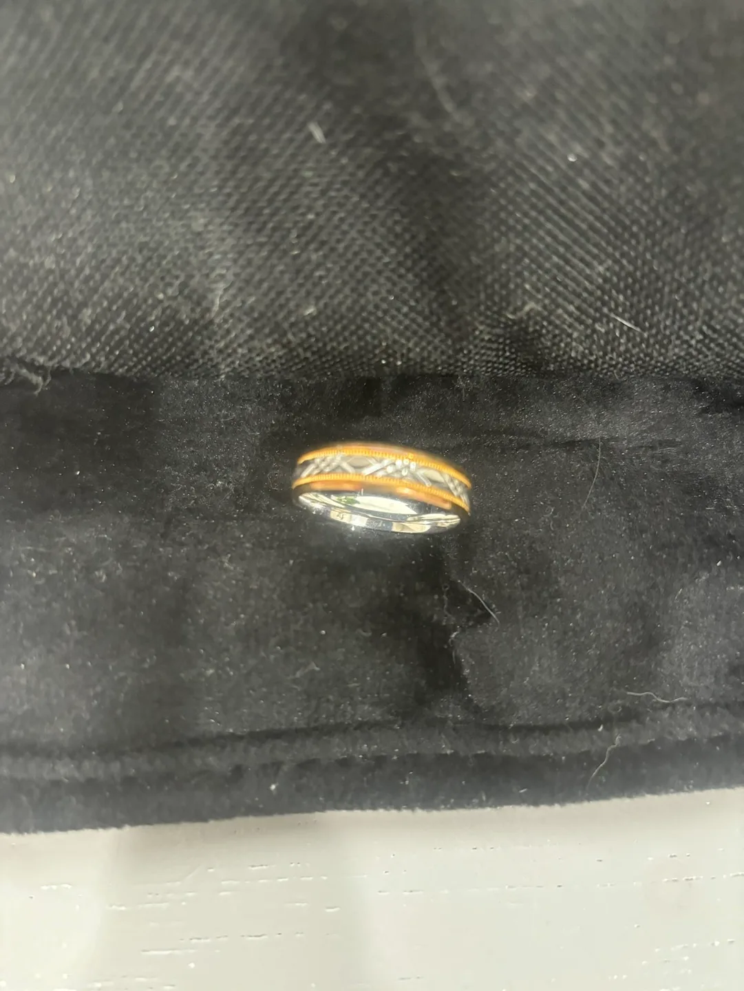 Two-Tone Mens Wedding Band thumbnail