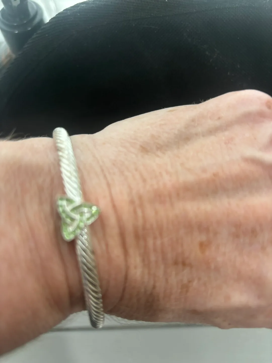 Silver Celtic Knot Cuff Bracelet thumbnail