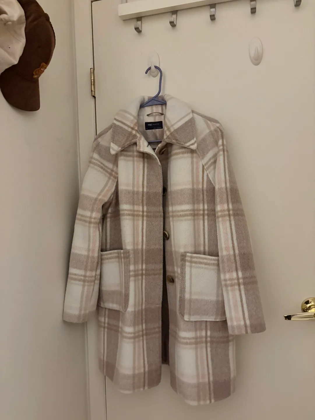 M&S Collection Plaid Thick Coat thumbnail