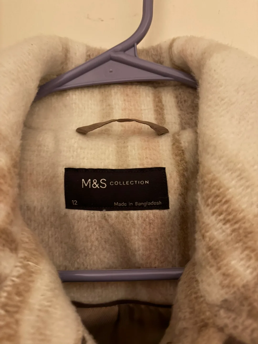 M&S Collection Plaid Thick Coat image indicator(2)