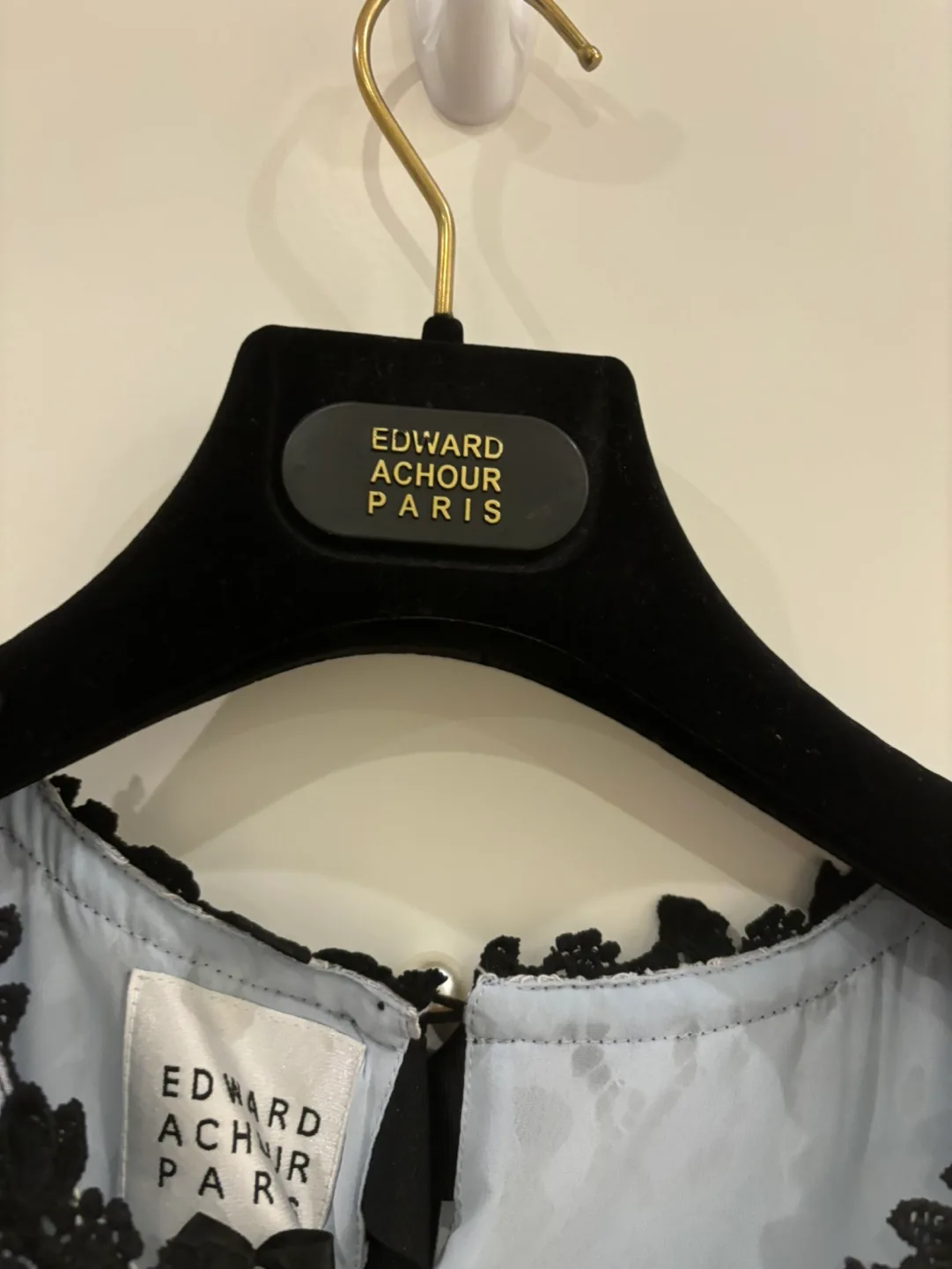 Edward Achour Paris Blue Lace Dress image indicator(4)