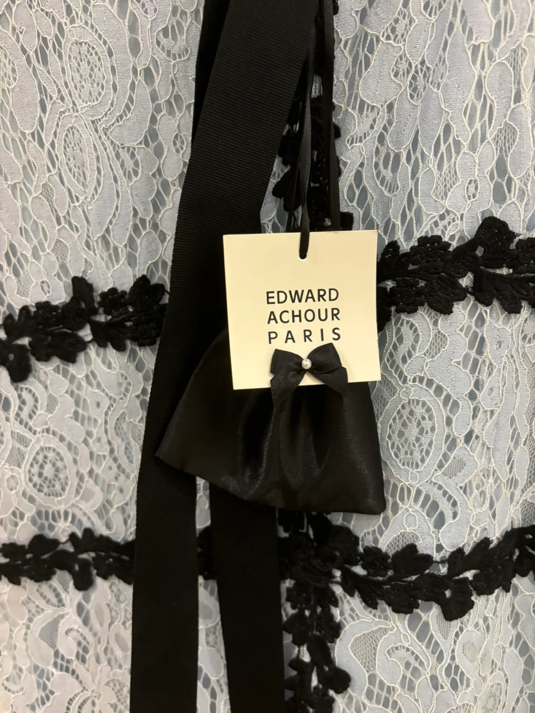 Edward Achour Paris Blue Lace Dress image indicator(3)