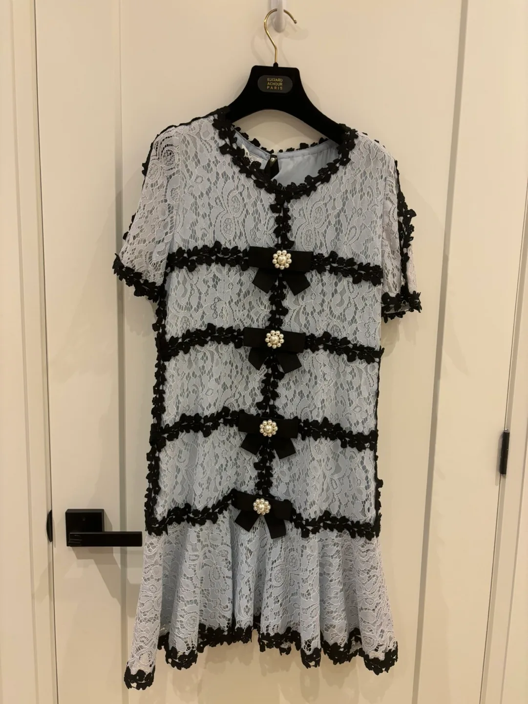 Edward Achour Paris Blue Lace Dress image indicator(9)