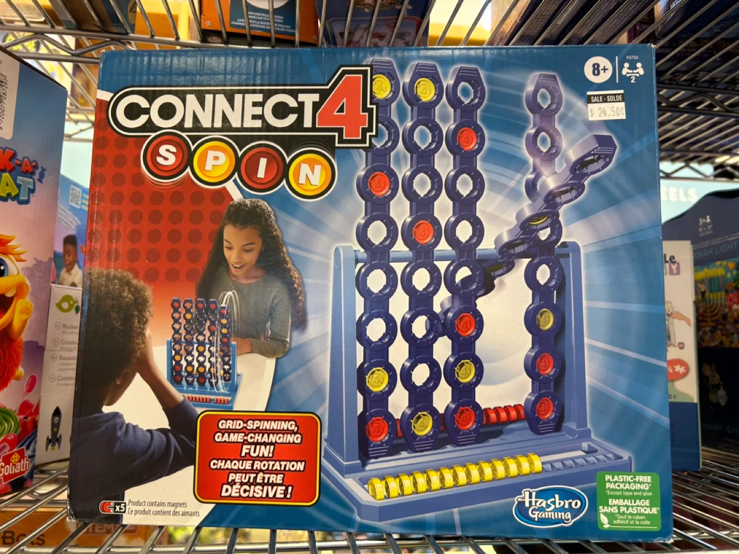 Brand New Connect 4 Spin Board Game image indicator(4)