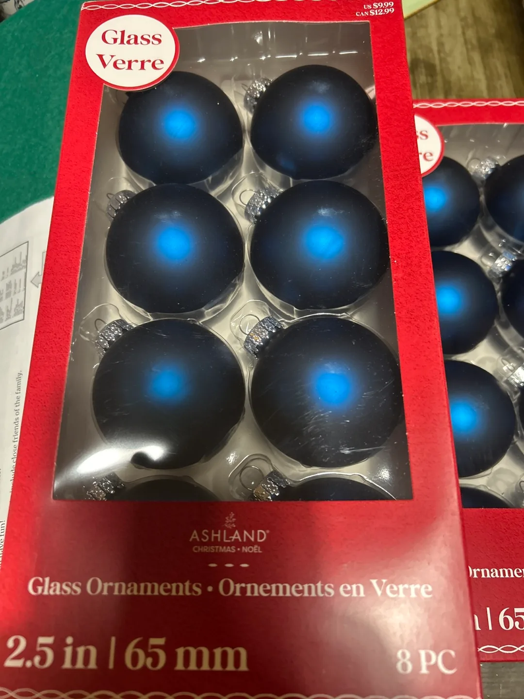 Ashland 8 Pack 2.5 inch Glass Ornaments image indicator(2)