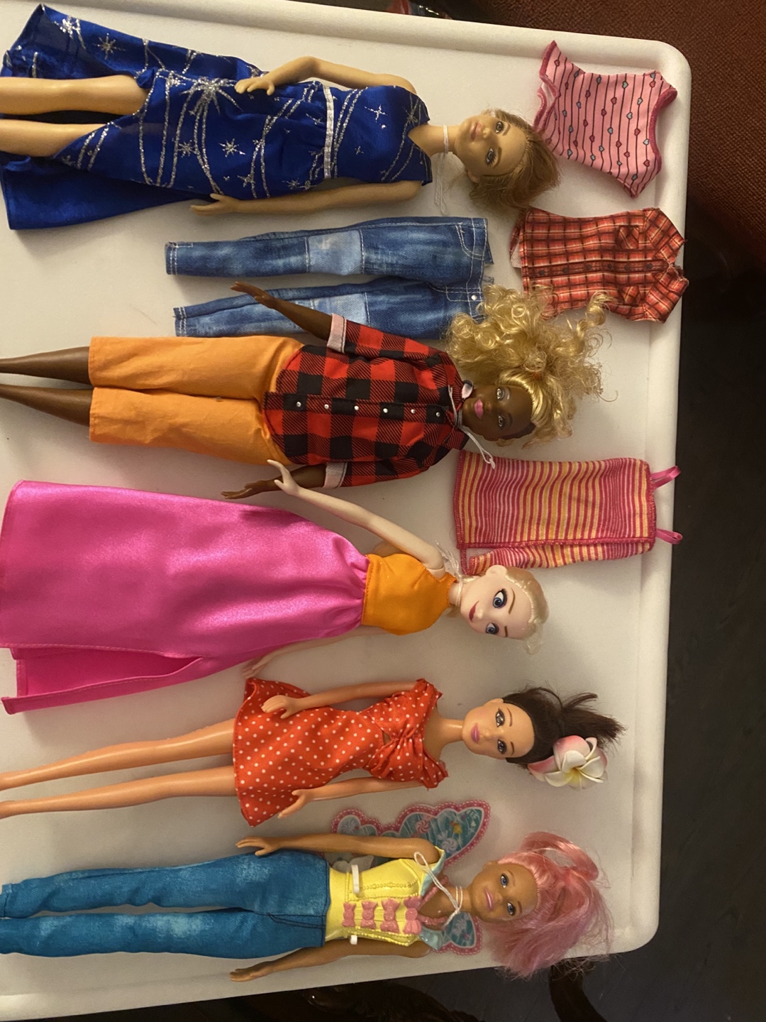 Lot of 6 Barbie Dolls