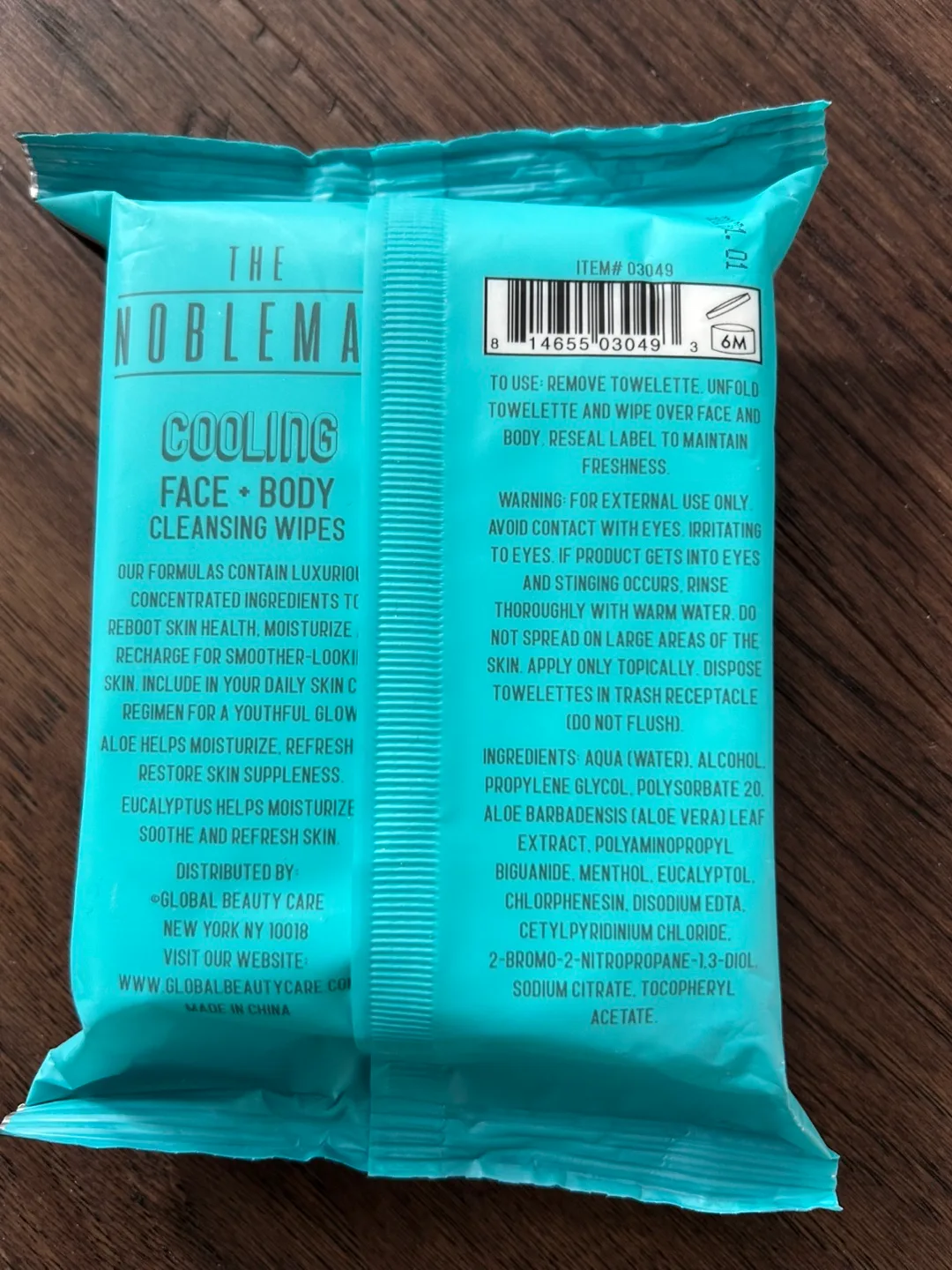 The Nobleman Cooling Face + Body Cleansing Wipes image indicator(2)