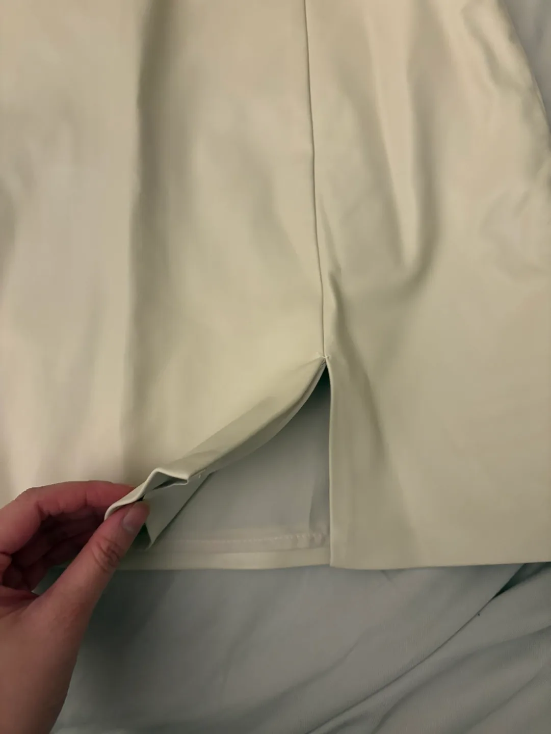 Oak + Fort Beige Faux Leather Mini Skirt image indicator(3)