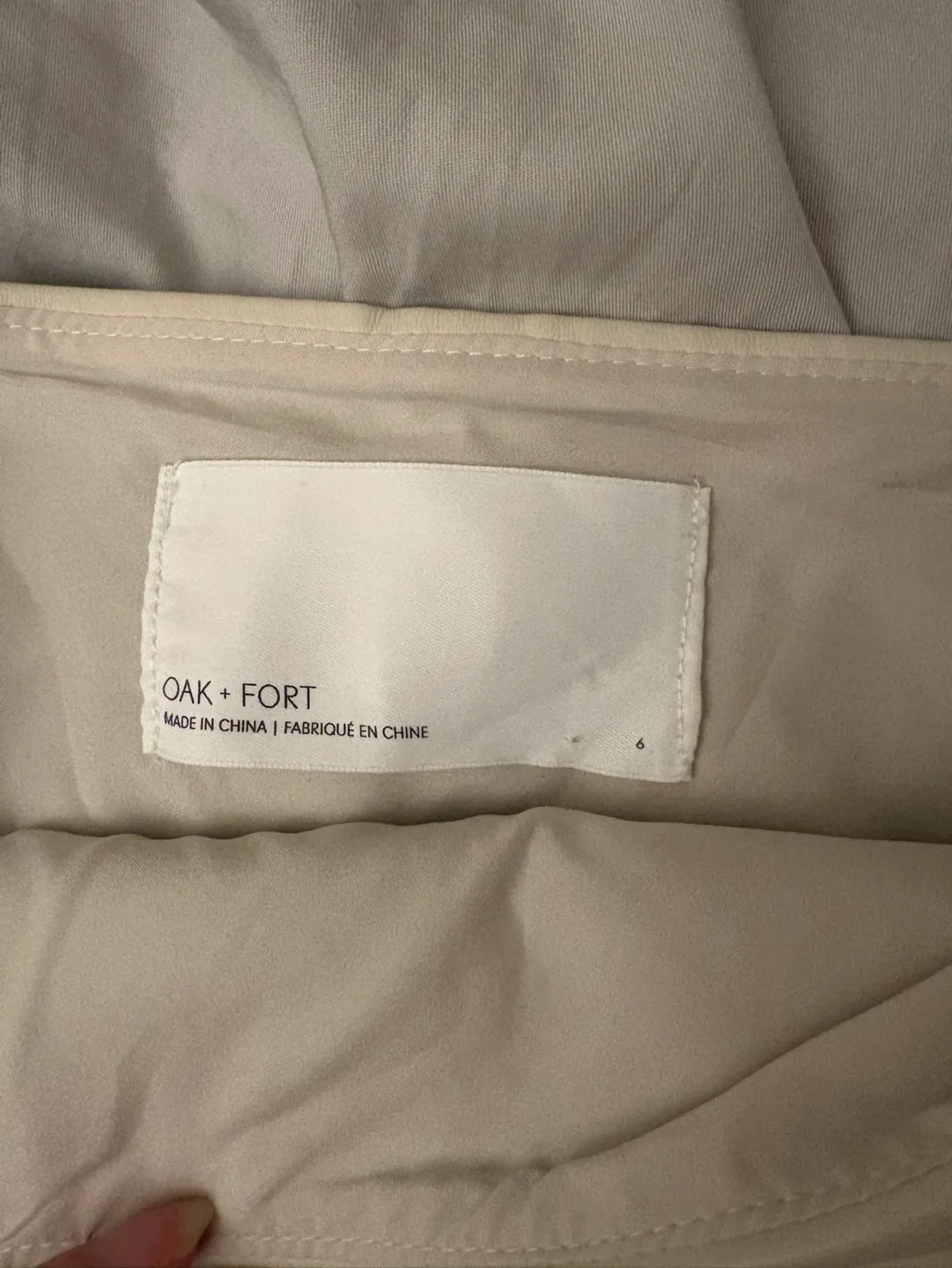 Oak + Fort Beige Faux Leather Mini Skirt image indicator(2)