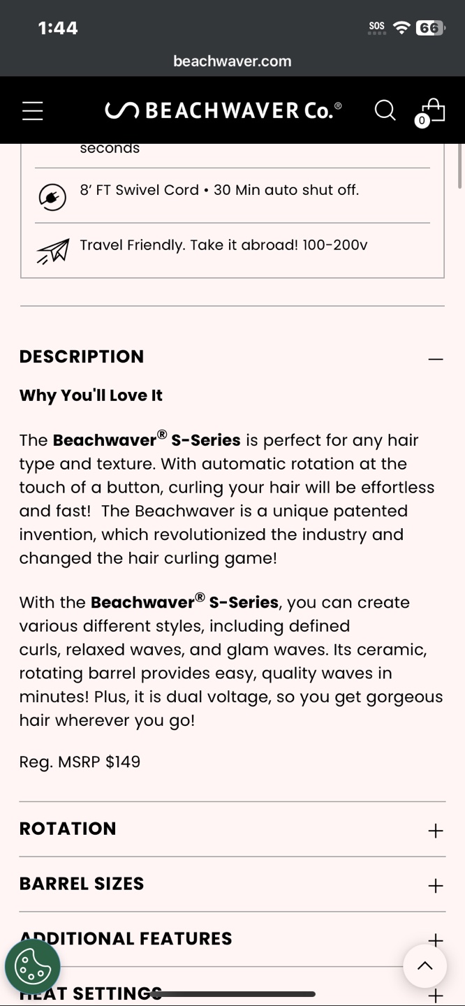 Beachwaver Rotating Curling Iron - photo 2
