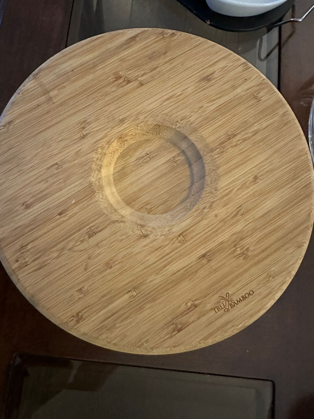 Glass Serving Tray with Bamboo Base - photo 3