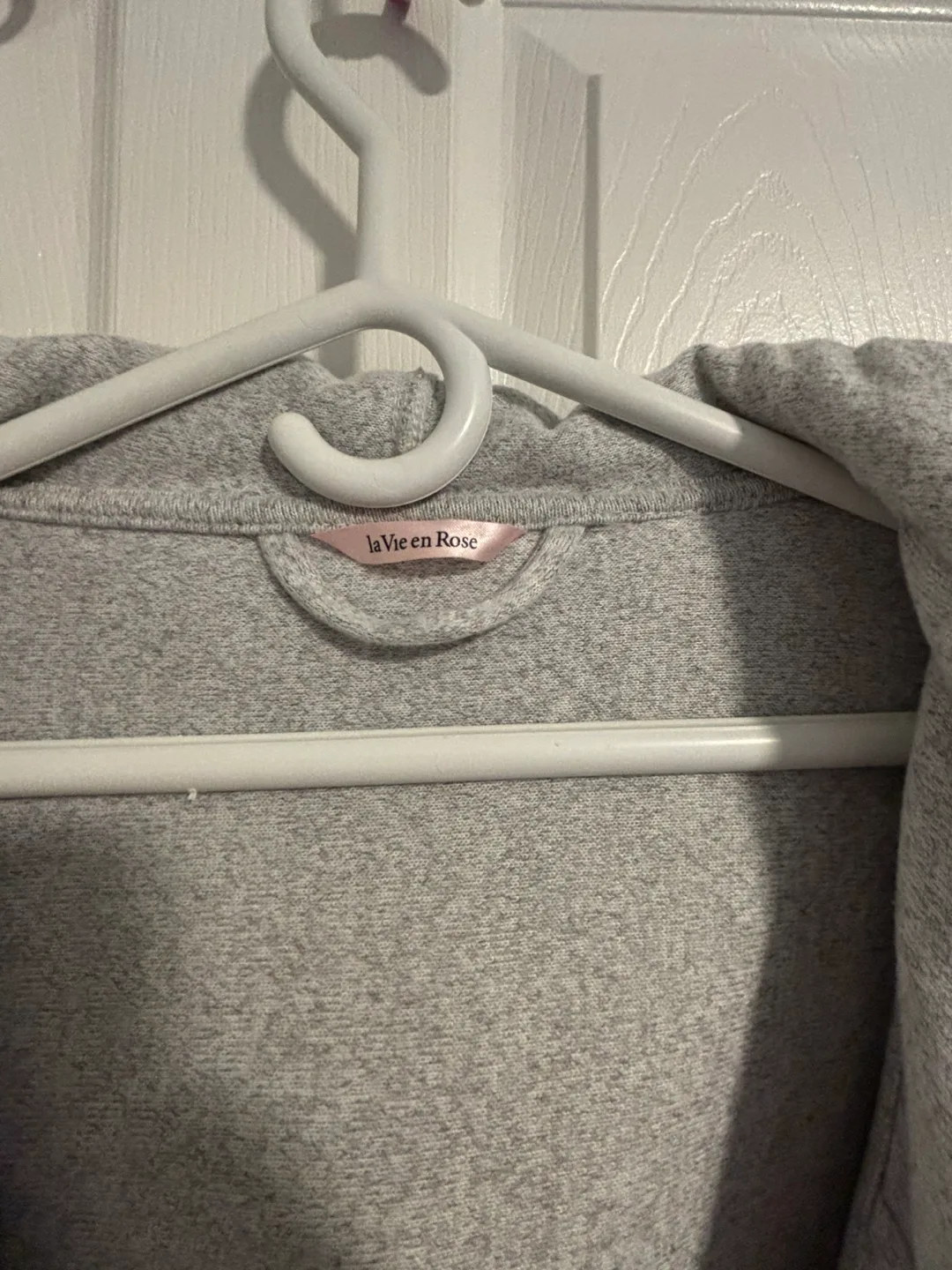 La Vie en Rose Grey Fleece Robe - Never worn image indicator(3)