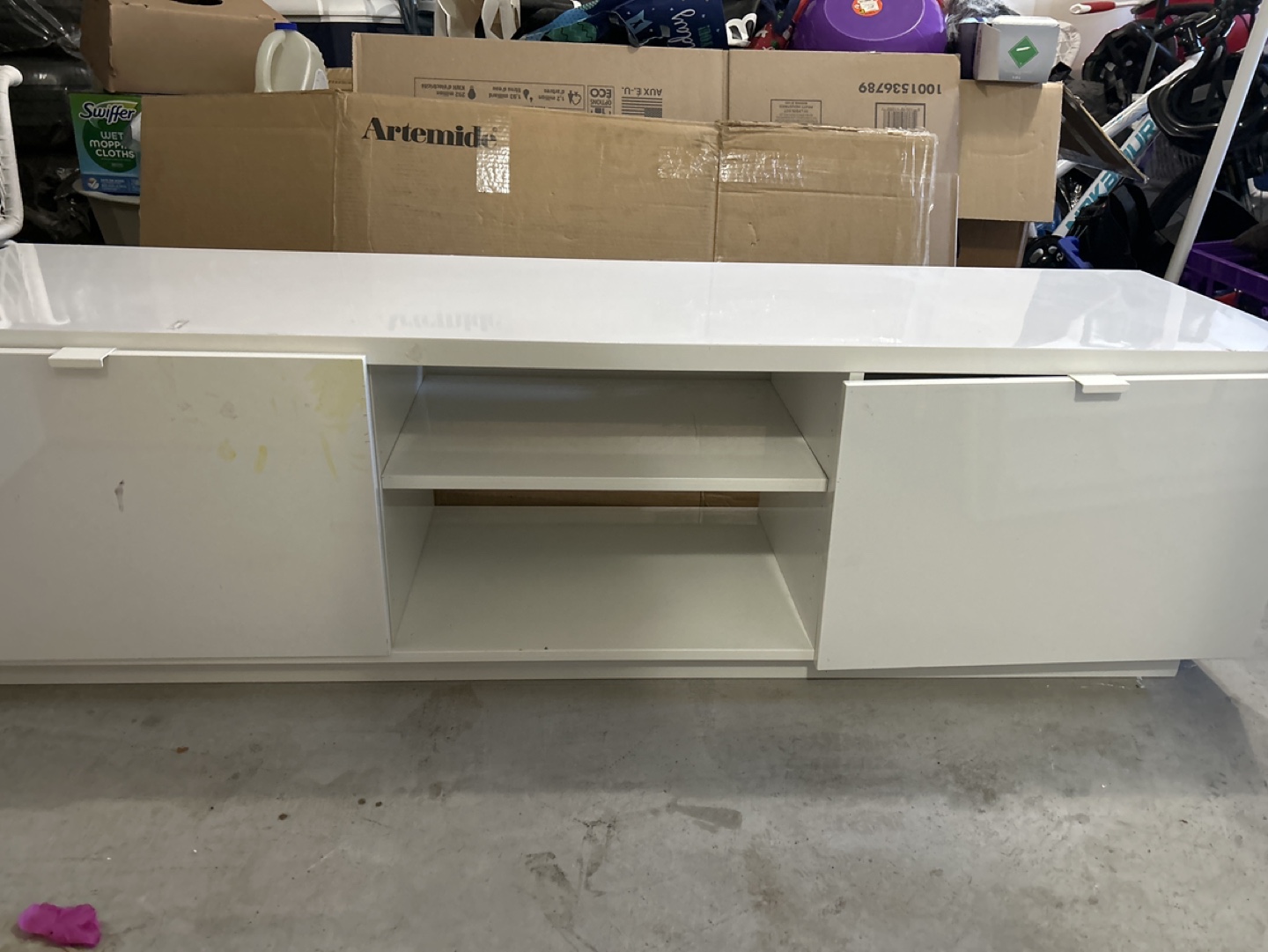 White TV Stand - photo 2