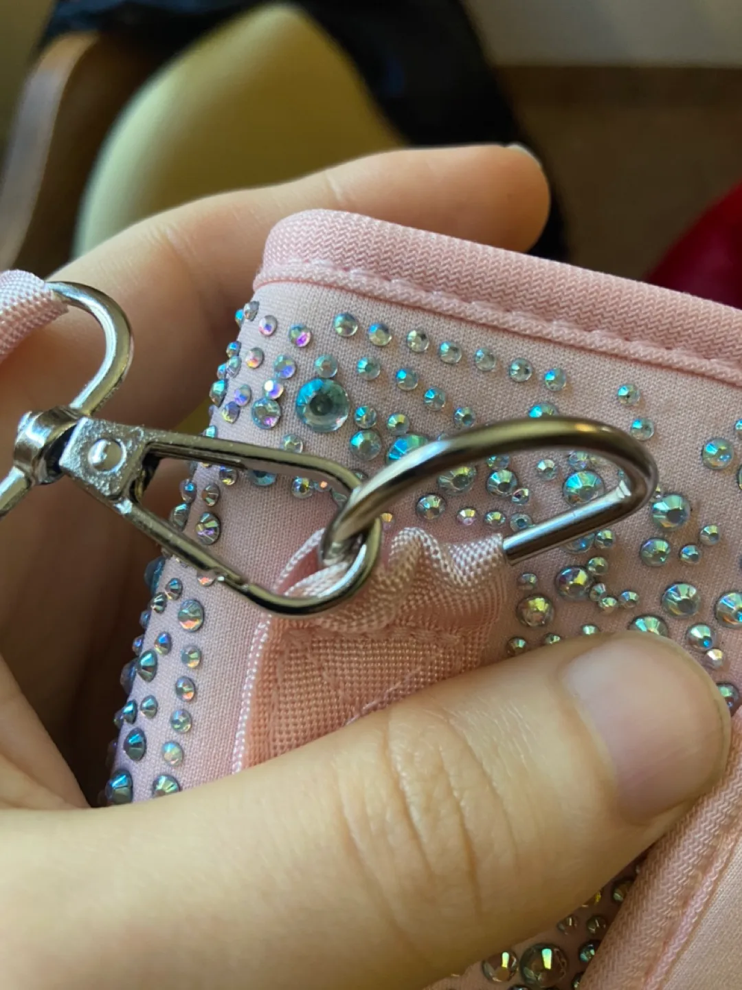 Pink Rhinestone  Water Bottle Carrier image indicator(8)