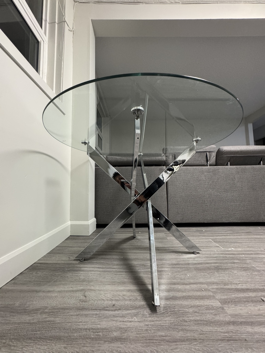 Glass and Chrome Coffee Table - photo 4