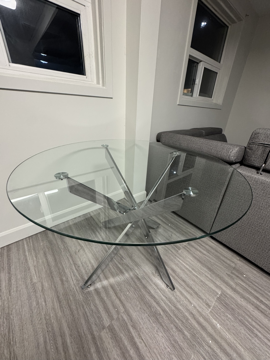 Glass and Chrome Coffee Table - photo 3