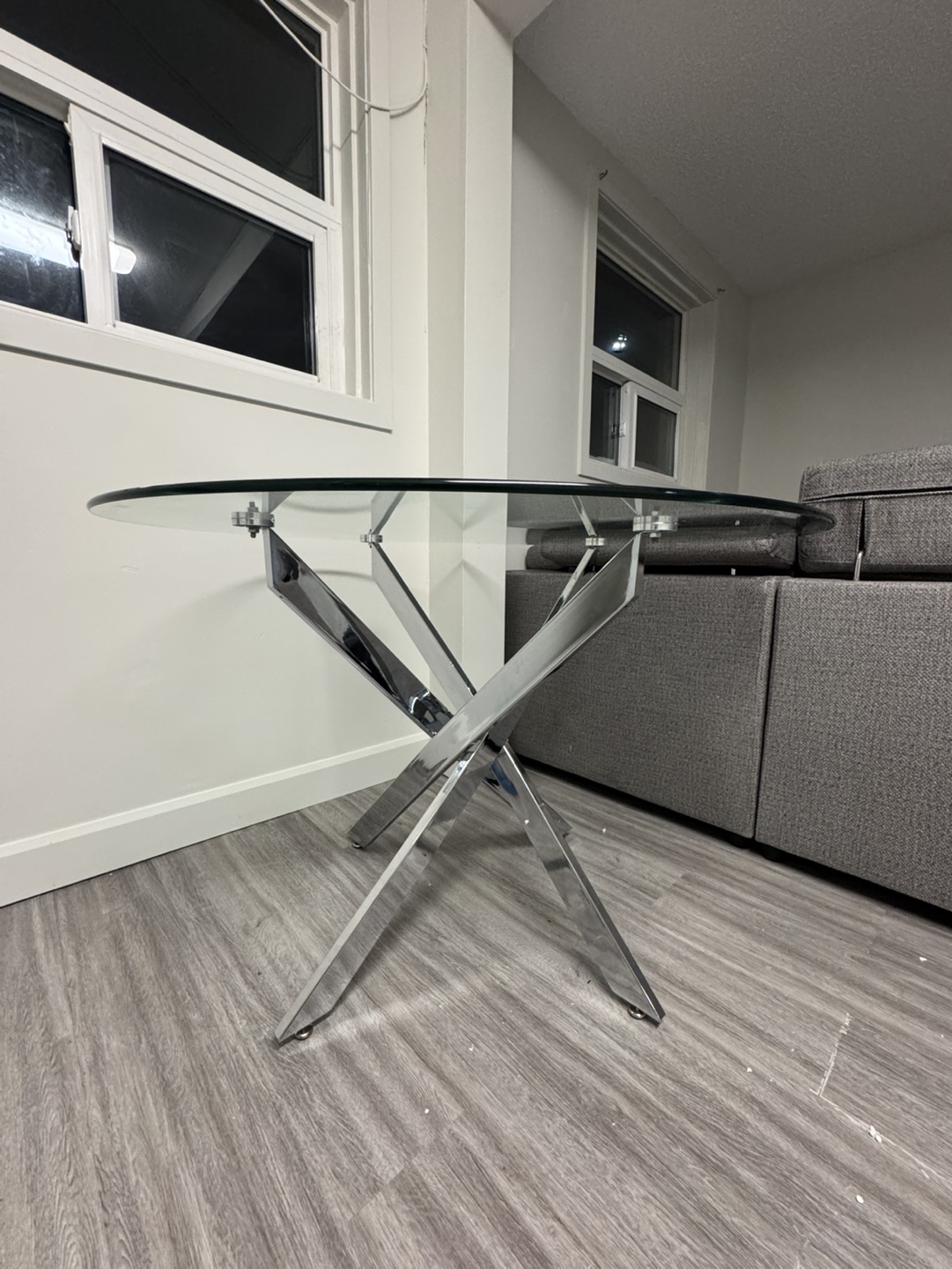 Glass and Chrome Coffee Table - photo 2