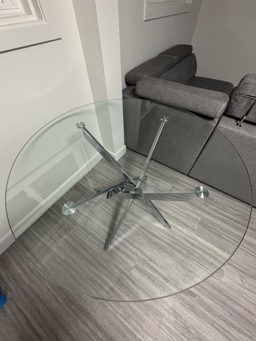 Glass and Chrome Coffee Table