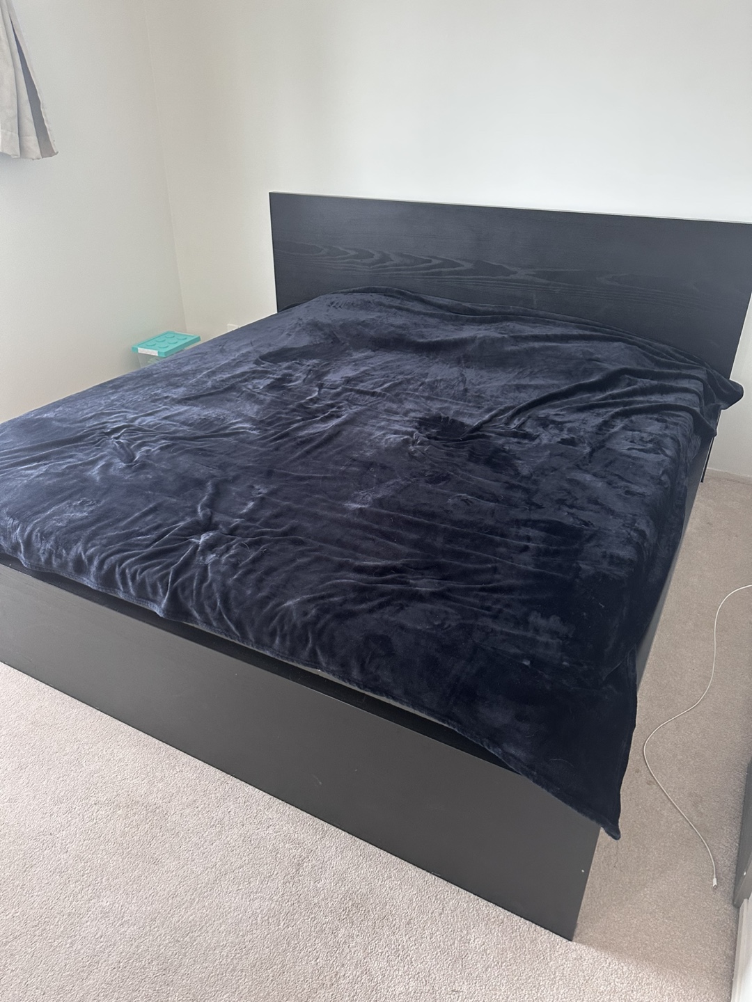 IKEA MALM King Size Bed Frame with Storage and mattress