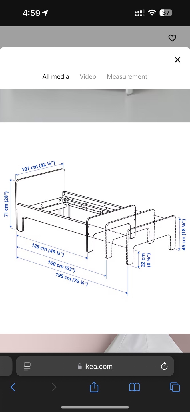 IKEA SLÄKT Bed Frame with mattress - photo 2