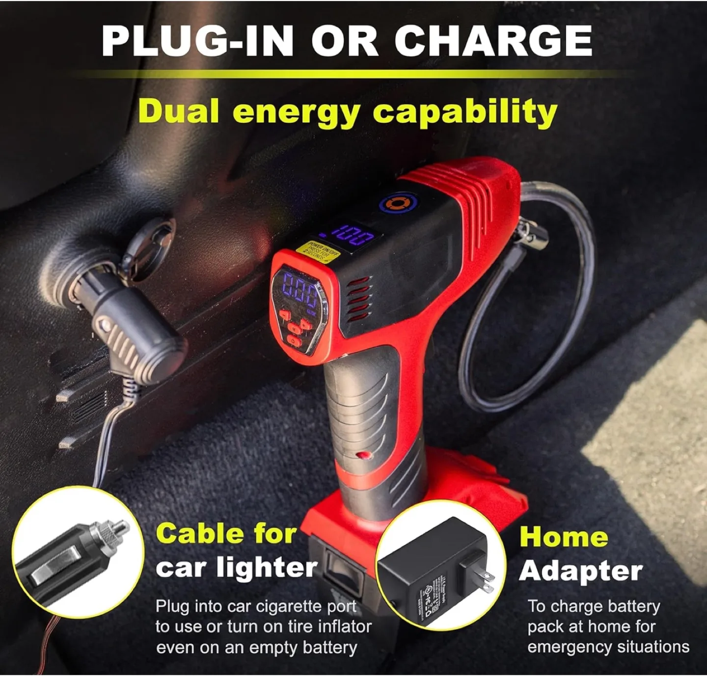 Bullseye Rechargeable Tire Inflator Pro image indicator(2)