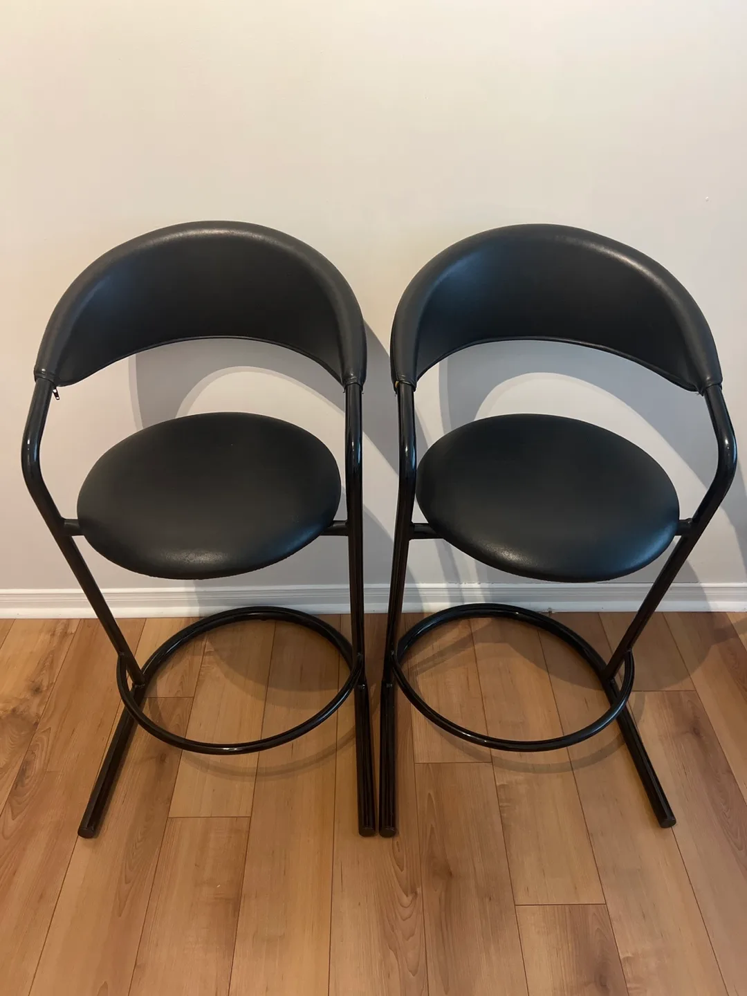 Modern Black Bar Stools – Set of 2 thumbnail