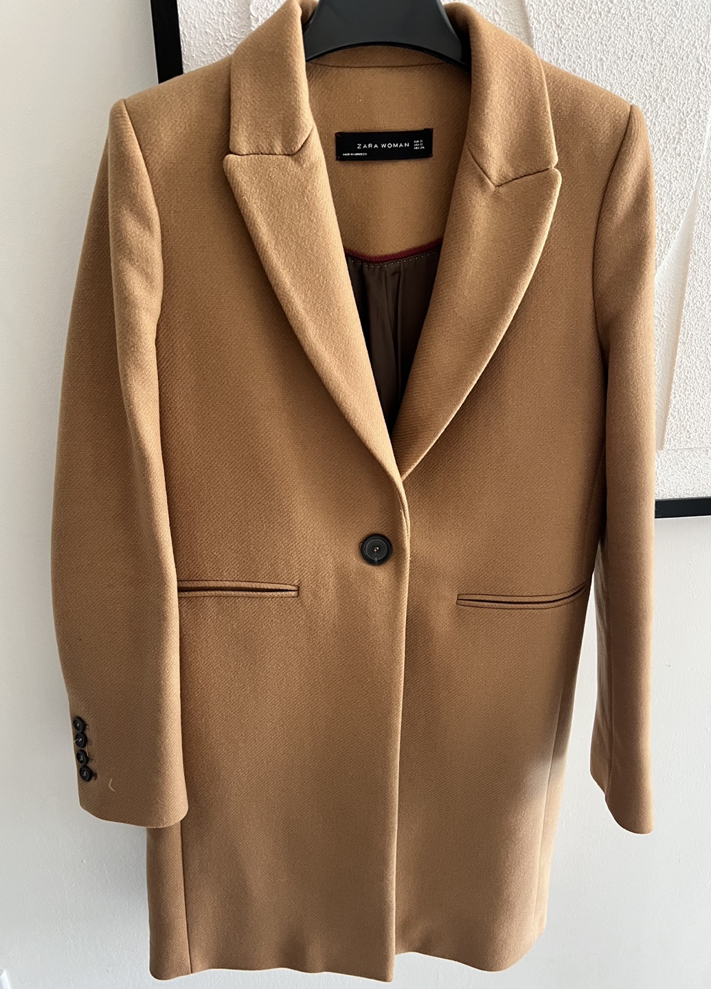 Zara Wool Camel Coat Size Small - photo 2