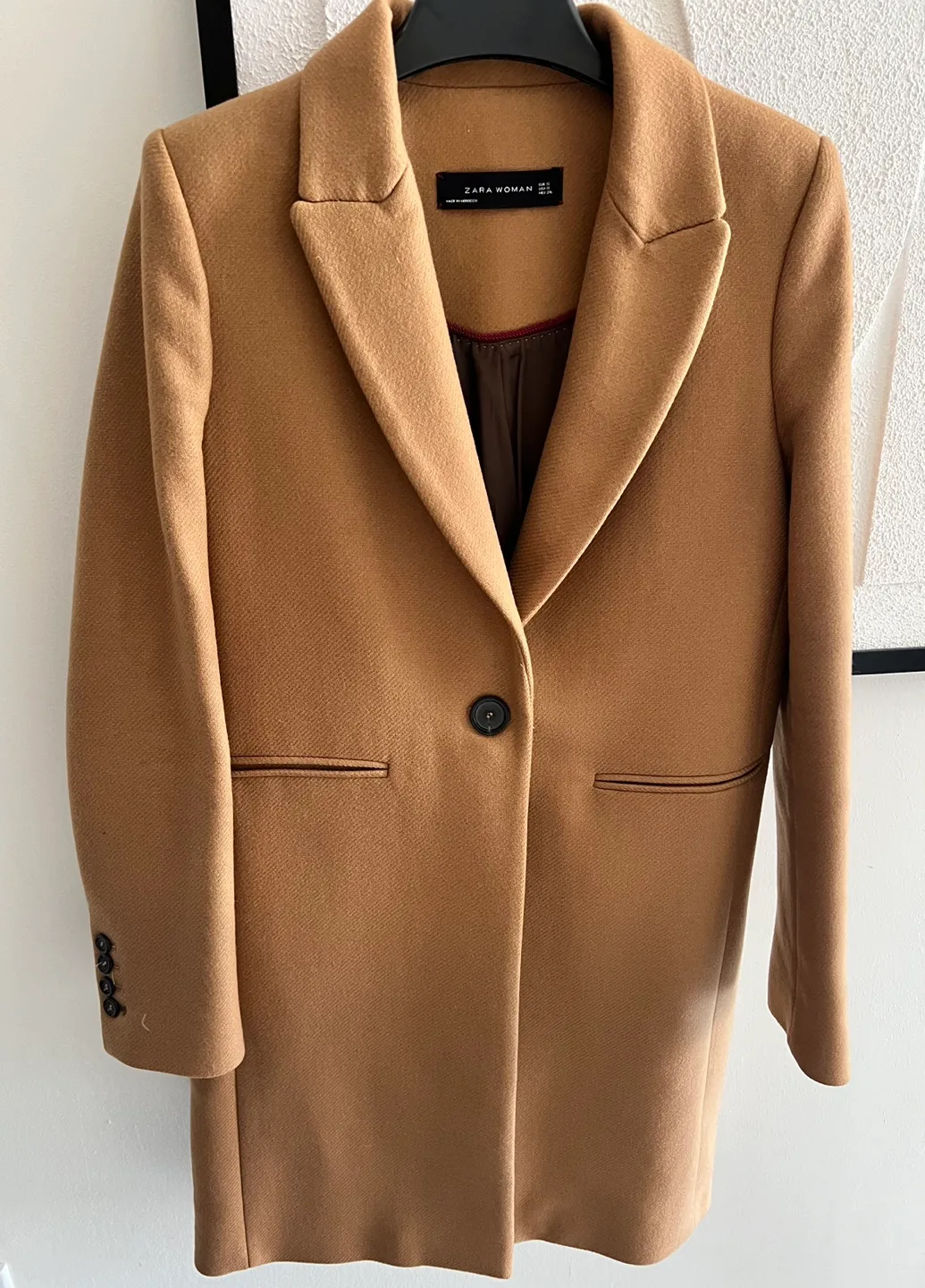 Zara Wool Camel Coat Size Small image indicator(2)