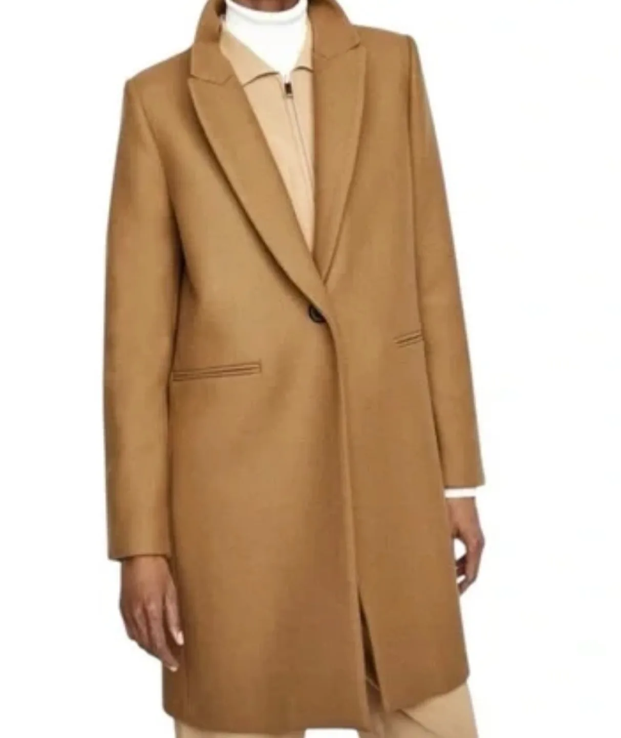 Zara Wool Camel Coat Size Small image indicator(8)
