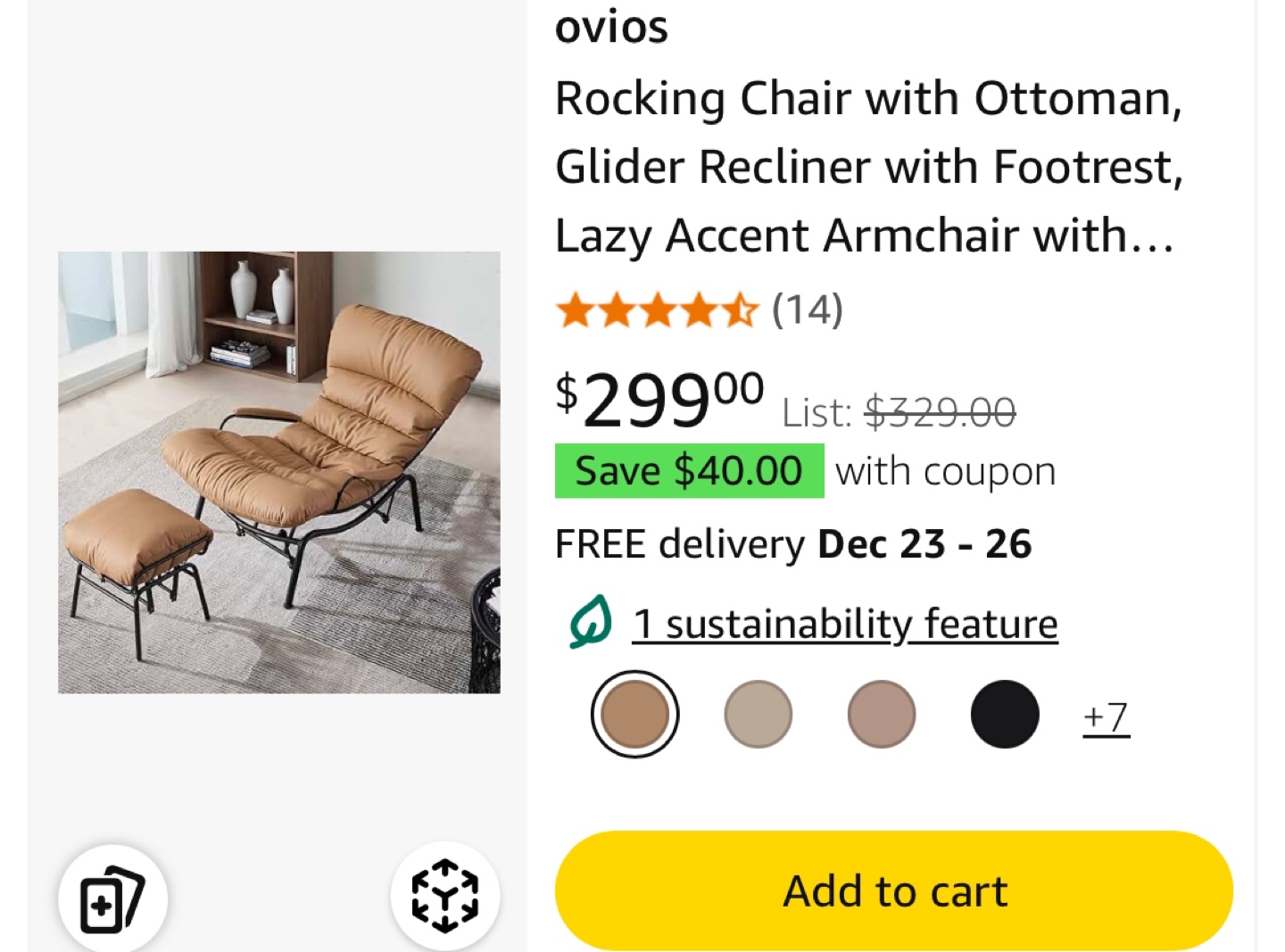 Rocking chair / rocker lazy recliner - photo 3