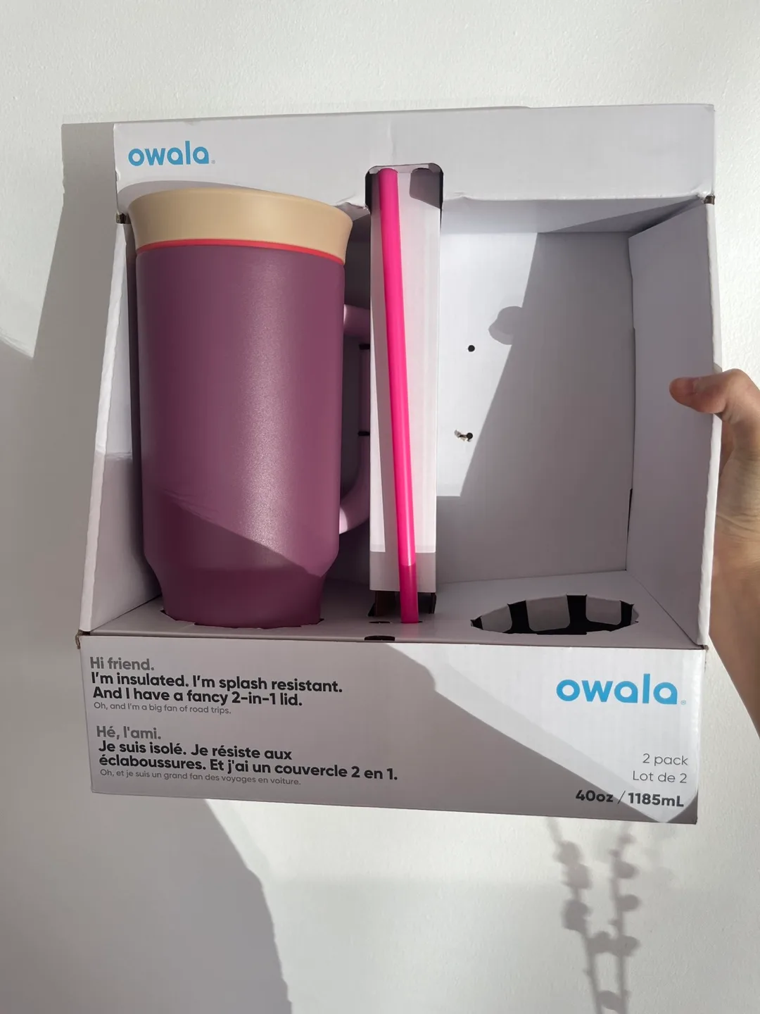 Owala 40oz Insulated Tumbler with 2-in-1 Lid thumbnail